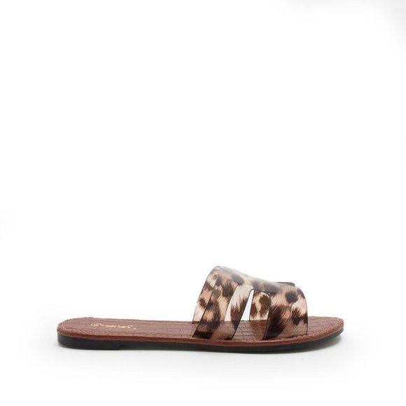 CAMEL LEOPARD PVC Sandal - Picture 2 of 4